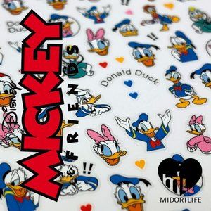 DISNEY (Daisy & Donald Duck) Fingernail Stickers Manicure Decals